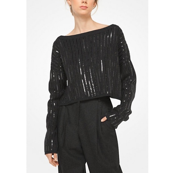 Michael Kors Collection Cashmere Sequin sweater L - Picture 1 of 10